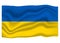 Ukraine Flag Icon. National Flag Banner. Cartoon Vector illustration
