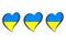 Ukraine Flag Inside Heart. Eurovision Song Contest 2017 in Ukraine. 3d Rendering