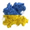 Ukraine flag liquid