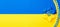 Ukraine flag symbol background. Ukrainian flower trident symbol isolated on yellow blue flag banner. Support Ukraine