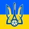 Ukraine football federation logo with national flag