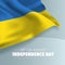 Ukraine happy independence day greeting card, banner, vector illustration