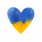 Ukraine Heart, Concept art of Ukrainian flag. Support Ukraine Illustration. Save from Russia, stickers for media