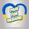 Ukraine Heart. Pray for Peace Ukraine Vector.