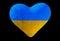 Ukraine heart war vs russia love support pray hope 3d rendering