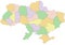 Ukraine - Highly detailed editable political map.