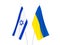 Ukraine and Israel flags