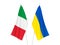 Ukraine and Italy flags