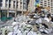 Ukraine, Kiev - April 7, 2014: Barricades after a storm on the main street of Kiev