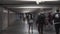 Ukraine, Kiev August 3, 2020. Underground passage and entrance to the Kiev metro. Traffic people in protective masks