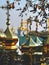 Ukraine. Kiev. Orthodox golden domes with crosses. Pechersk Lavra.