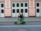 UKRAINE, KIEV - September 9,2013: Man and woman on a motor scoot
