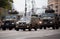 Ukraine, Kyiv - August 18, 2021: Military parade. Armored vehicle Kozak. Transport in protective colors. Army vehicles