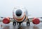 Ukraine, Kyiv - December 29, 2020: A Boeing 737-75C passenger plane stands on the runway of the foggy Boryspil airport. AIRCRAFT