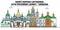 Ukraine , Kyiv,Pechersk Lavra ,  travel skyline vector illustration.