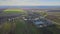 Ukraine landscape village natural landscape with autumn sky