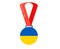 Ukraine Medal Flag Emblem National Europe Design