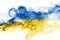 Ukraine national smoke flag