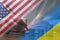 Ukraine need support from America. Abstract USA Ukraine politics relationship concept