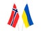 Ukraine and Norway flags