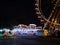 Ukraine. Odessa. Amusement parks of night Odessa on Christmas holidays. Shevchenko Park.