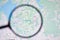 UKRAINE, ODESSA - APRIL 25, 2019: Latvia on google maps through magnifying glass.