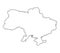 Ukraine outline map