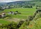 Ukraine, Podgora village, Ternopil region, Terebovlya district. Pidhiryan Monastery. View from the monastery to the neighboring