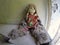 Ukraine, Pripyat. Abandoned city. Chernobyl Exclusion Zone. Creepy doll toy