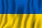 Ukraine realistic waving flag vector illustration. National country background symbol. Independence day