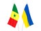 Ukraine and Republic of Senegal flags