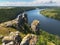 Ukraine river, Dnister near village Nagoriany