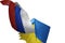Ukraine Russia 2022. Flag of Ukraine and Russia.