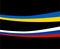 Ukraine And Russia Ribbon Flags Emblem National Europe