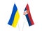 Ukraine and Serbia flags