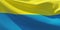 Ukraine sign, symbol. Ukrainian national official flag waving texture background. 3d render