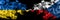 Ukraine, Ukrainian vs Czech Republic smoky mystic flags placed side by side. Thick colored silky abstract smokes flags