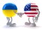 Ukraine and USA handshake