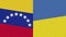 Ukraine and Venezuela Two Half Flags Together