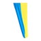 Ukraine vertical flag. National Ukrainian yellow blue flag. Ukraine pennant.