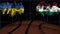 Ukraine vs Hungary Basketball, smoke flag
