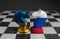 Ukraine vs Russia, war concept with Chess