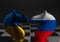 Ukraine vs Russia, war concept with Chess