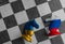 Ukraine vs Russia, war concept with Chess