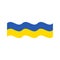 Ukraine wave flag icon vector  isolated