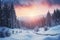 The Ukraines Carpathian winter boasts an abundance of majestic fir trees