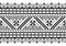 Ukrainian, Belarusian folk art vector seamless pattern, retro monochrome long cross-stitch ornament inpired by folk art - Vyshyvan