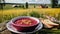 Ukrainian Borscht in a Rural Setting