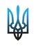 Ukrainian coat of arms in black-blue color