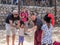 Ukrainian Cossack shows children the secrets of martial arts at the festival `Knights of Jerusalem` in Jerusalem, Israel.